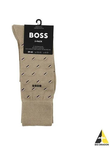 Signature pattern long socks 2 packs 50478350 255 - BOSS - BALAAN 1