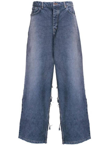 Wide Leg Panelled Jeans Blue - BALENCIAGA - BALAAN 1