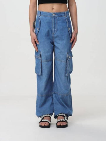 Pants 03043740 1295 Denim - MOSCHINO - BALAAN 1