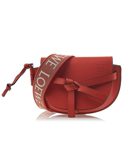 Mini Gate Dual Soft Calfskin Cross Bag Sunrise Orange - LOEWE - BALAAN 2