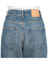 Crop Relaxed Fit Straight Jeans Mid Blue - ACNE STUDIOS - BALAAN 7