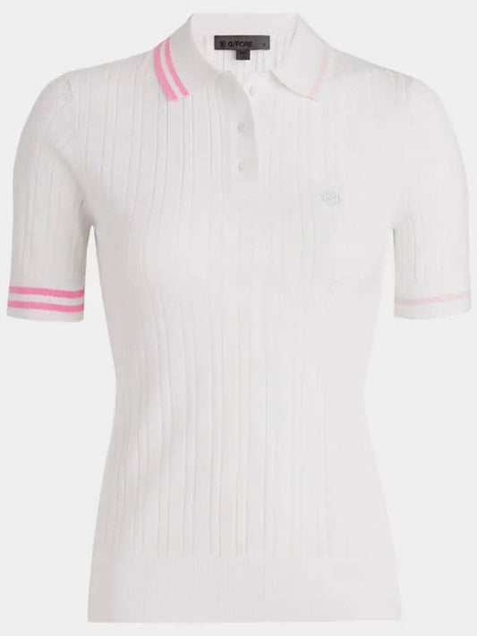 Contrast Stripe Cotton Blend Rib Knit Polo GLS000005 SNO - G/FORE - BALAAN 1