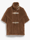 RODANO4 Rodano buckle point teddy bear alpaca short vest jacket 003 marron brown - MAX MARA - BALAAN 6