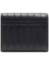 Lola Folding Small Quilted Leather Card Wallet Black Palladium - BURBERRY - BALAAN 5