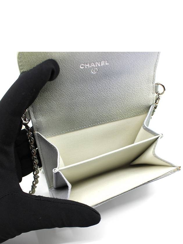 CH Classic Gradient Chain Card Wallet Silver CH21WT070SV55 - CHANEL - BALAAN 6