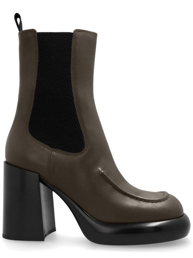 Burberry Heeled Ankle Boots Chelsea Women s Green - BURBERRY - BALAAN 1