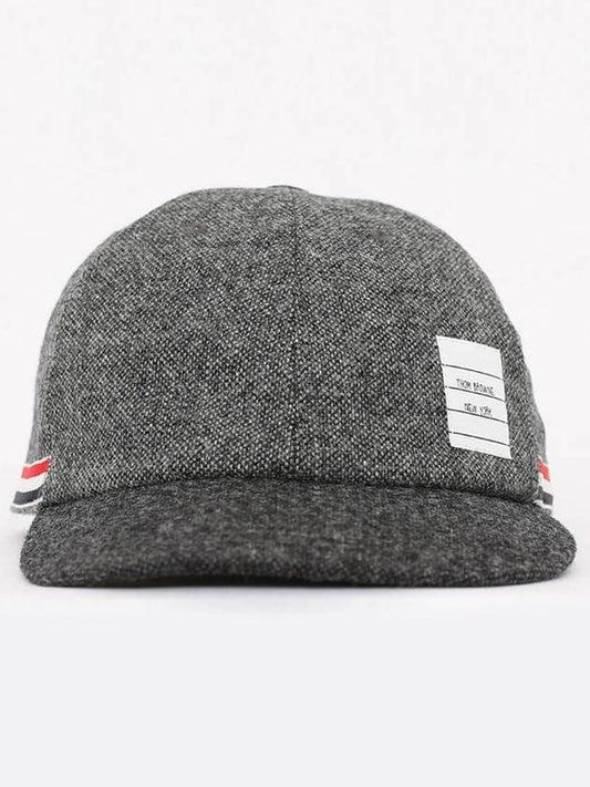 Striped Wool Ball Cap Grey - THOM BROWNE - BALAAN 2