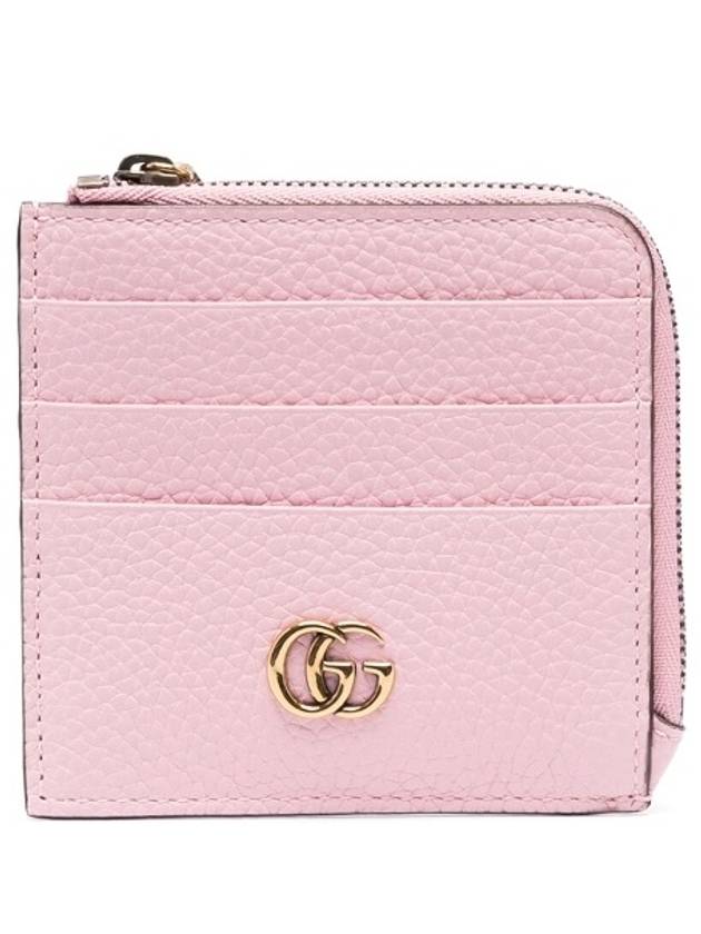 Double G Bamboo Leather Card Wallet Pink - GUCCI - BALAAN 2