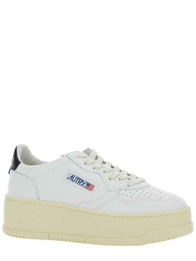 White Low Top Sneakers With Oversized Platform In Leather Woman - AUTRY - BALAAN 2