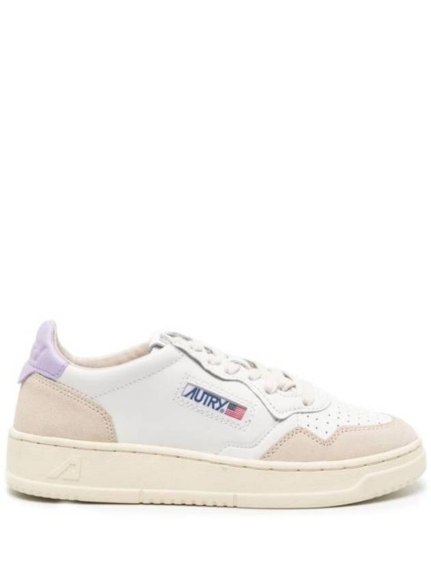 Medalist Suede Purple Tab Low Top Sneakers White - AUTRY - BALAAN 1