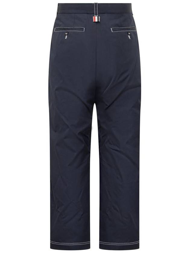 Mid rise tailored straight pants navy - THOM BROWNE - BALAAN 3