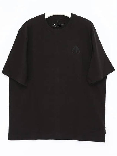 Logo Cotton Short Sleeve T-Shirt Black - MOOSE KNUCKLES - BALAAN 2