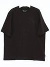 Logo Cotton Short Sleeve T-Shirt Black - MOOSE KNUCKLES - BALAAN 4