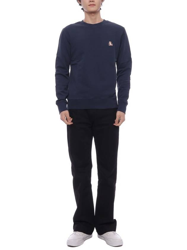 Chillax Patch Regular Sweatshirt Ink Blue - MAISON KITSUNE - BALAAN 4