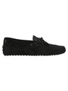 Men's Gommino Suede Driving Shoes Black - TOD'S - BALAAN 1