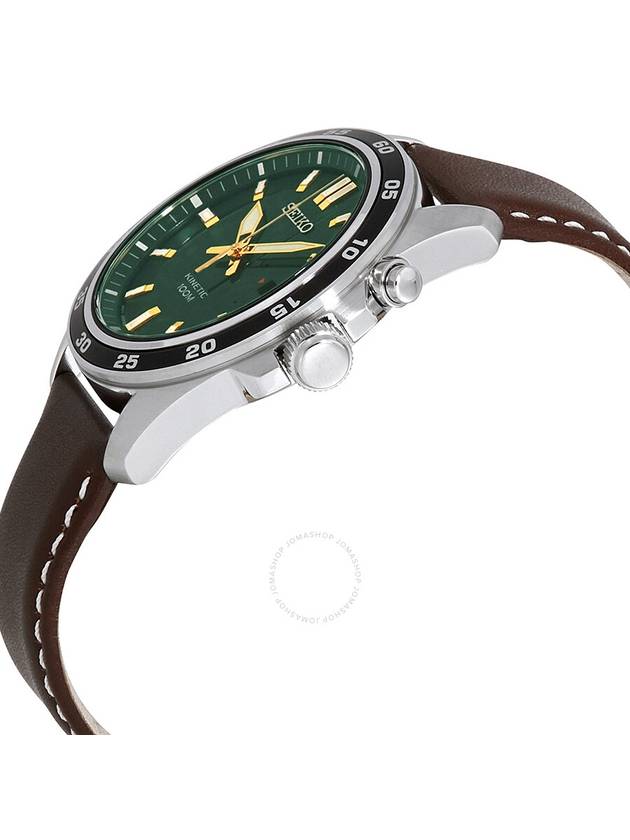 Kinetic leather strap watch green - SEIKO - BALAAN 3