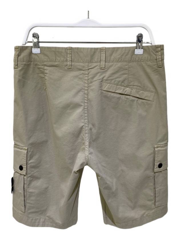 Wappen Cargo Bermuda Shorts Beige - STONE ISLAND - BALAAN 5