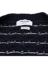 Donegal Cable Classic Wool Cardigan Navy - THOM BROWNE - BALAAN 9