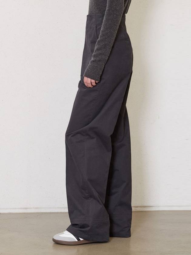 Cation Cotton Curved Wide Pants Smoke - JUN BY JUN K - BALAAN 3