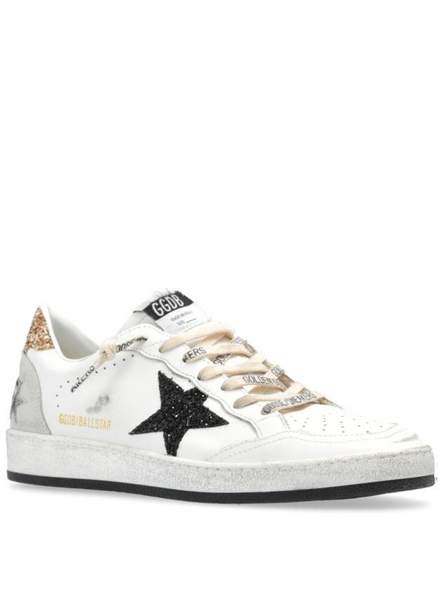 Ball Star Gold Tab Leather Low Top Sneakers White - GOLDEN GOOSE - BALAAN 5