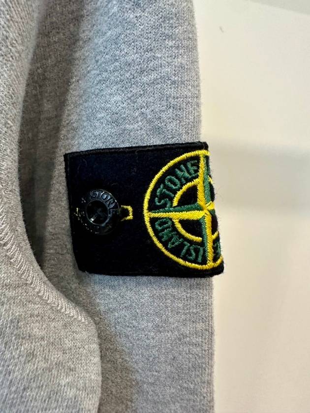 Kids 61620 Organic Cotton Fleece Hoodie Grey - STONE ISLAND - BALAAN 3