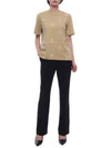 EKD Print Cotton Short Sleeve T-Shirt Flax - BURBERRY - BALAAN 4