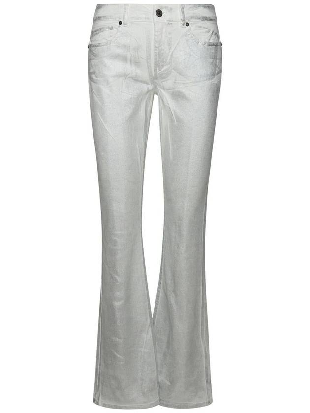 P.A.R.O.S.H. 'Ciliegio' Silver Cotton Blend Jeans - P.A.R.O.S.H. - BALAAN 1