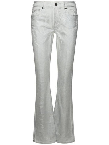 P.A.R.O.S.H. 'Ciliegio' Silver Cotton Blend Jeans - P.A.R.O.S.H. - BALAAN 1