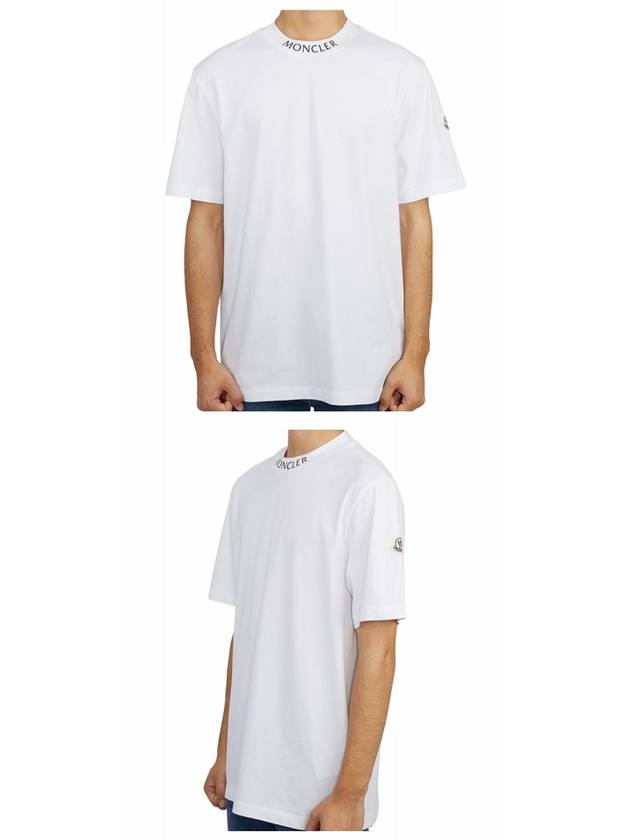 Logo Cotton Short Sleeve T-shirt White - MONCLER - BALAAN 5