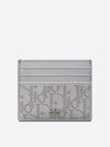 Oblique Galaxy Leather Card Wallet Grey - DIOR - BALAAN 2