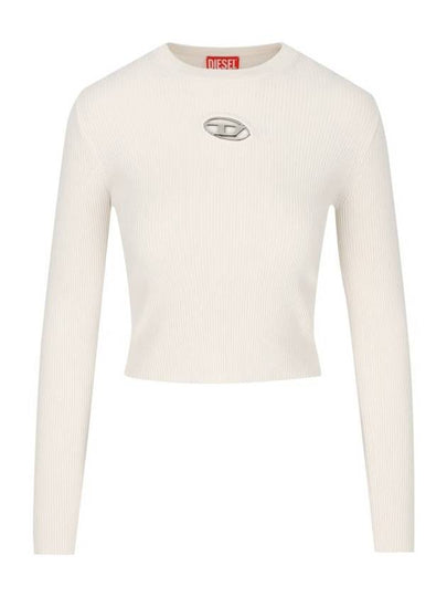 M Valary Ribbed Long Sleeve Knit Top White - DIESEL - BALAAN 2