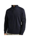 Light Fleece Half Zip-Up Sweatshirt Navy - CP COMPANY - BALAAN 1