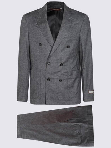 Canali Grey Wool Suits - CANALI - BALAAN 1