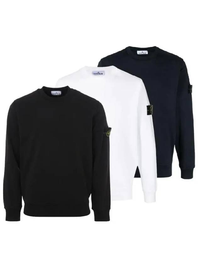 Wappen Patch Garment Dyed Sweatshirt Black - STONE ISLAND - BALAAN 2