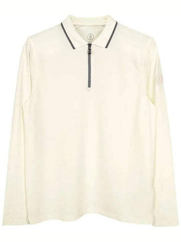 White polo long sleeve shirt 51212727 745 - BOGNER - BALAAN 1