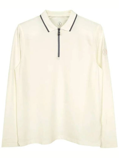 White polo long sleeve shirt 51212727 745 - BOGNER - BALAAN 1