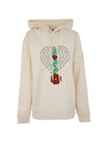 Flower Fleece Jersey Hoodie Beige - MONCLER - BALAAN 1