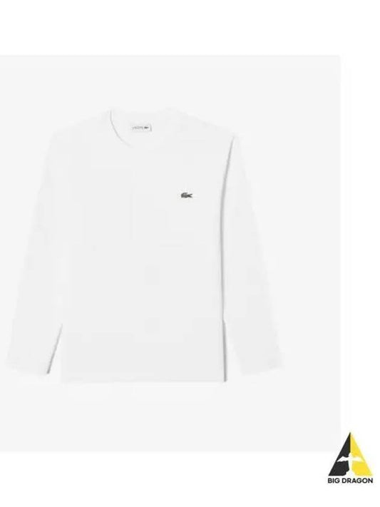 Men s Long Sleeve Solid T Shirt White - LACOSTE - BALAAN 1