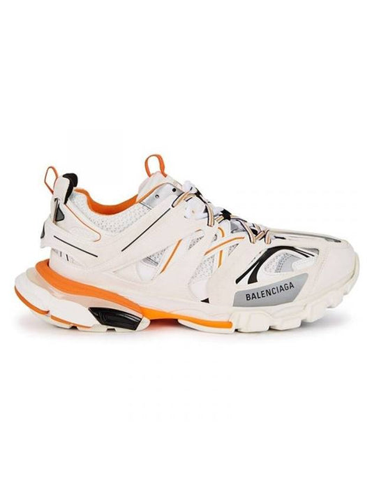 Men's Track Low Top Sneakers White Orange - BALENCIAGA - BALAAN.