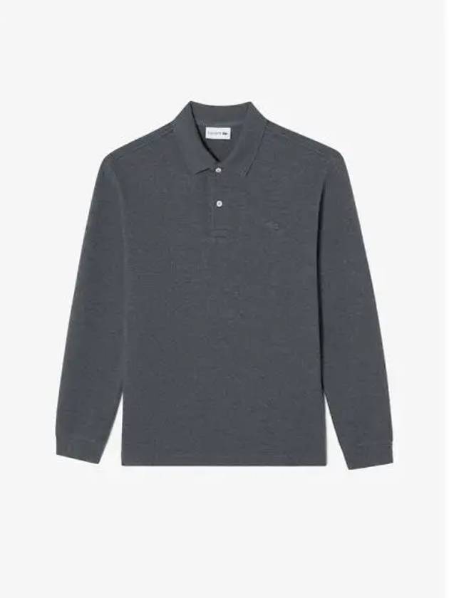 Sweaterlike Long Sleeve Polo Shirt Charcoal Grey - LACOSTE - BALAAN 2