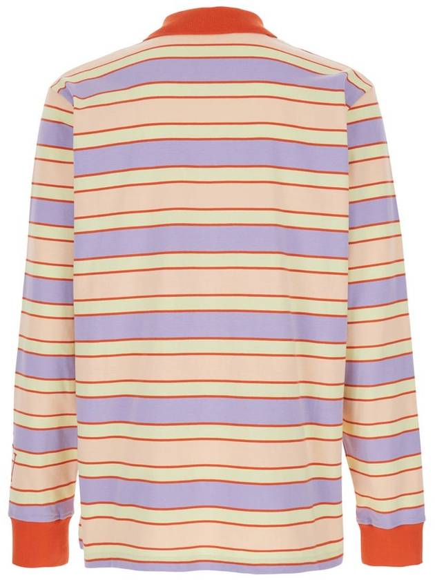 Multicolor Polo Shirt With Logo Embroidery On The Sleeve And All-Over Striped Motif In Cotton Man - JW ANDERSON - BALAAN 2