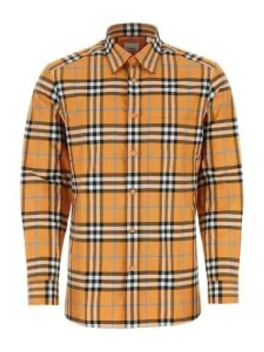 Men's Vintage Check Long Sleeve Shirt Dusty Orange - BURBERRY - BALAAN 2