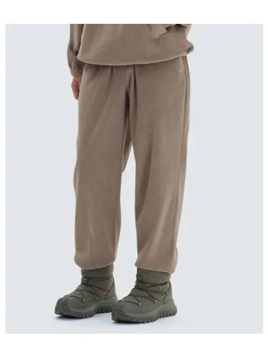 Warm Fleece Jogger Pants S24WUFFP76 Brown - SNOW PEAK - BALAAN 1