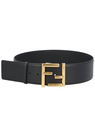 Logo Leather Belt Black - FENDI - BALAAN 1