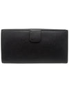 Women s 1MH133 Triangular Logo Saffiano Black Long Wallet - PRADA - BALAAN 3