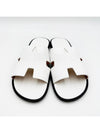 Izmir Leather Slippers Blanc - HERMES - BALAAN 3