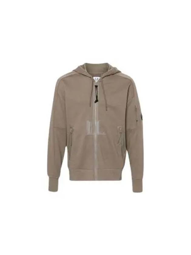 Diagonal Raised Fleece Hooded Jacket Beige - CP COMPANY - BALAAN 2