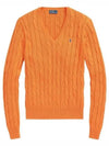 Women's Embroidered Logo Knit Top Orange - POLO RALPH LAUREN - BALAAN 2