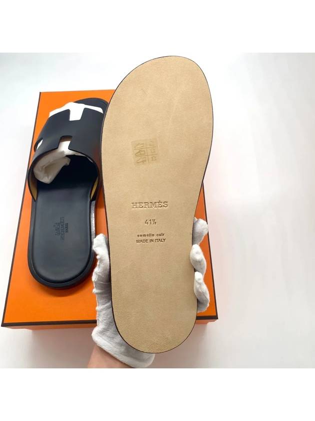 Izmir Sandal Calfskin & Noir - HERMES - BALAAN 6