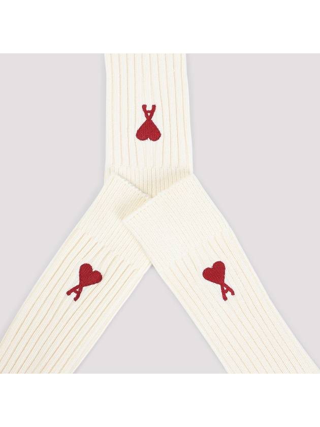 Heart Logo Socks 3 Packs Set Beige - AMI - BALAAN 3